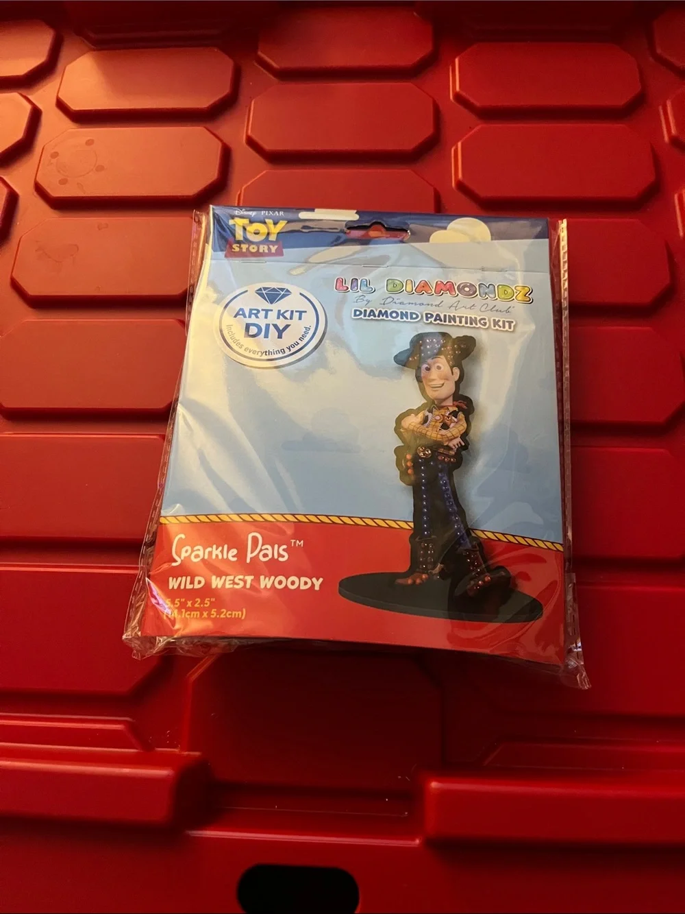Disney Toy Story Sparkle Pals Wild West Woody Diamond Painting Kit - Red & Blue